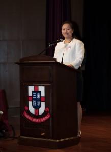 香港上海滙丰银行有限公司亚太区财务总监颜杰慧女士于开展礼中致辞。