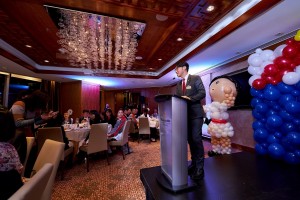 Mr. Vinci WONG, the Chairman cum Honorary Supervisor of TWGHs, delivered a speech during the welcoming dinner hosted by TWGHs.