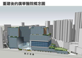 重建后的广华医院概念图